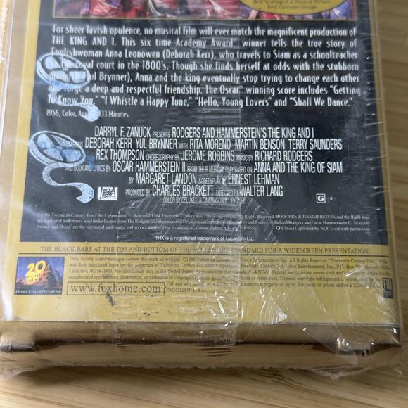 VTG The King and I Rodgers Hammerstein VHS Widescreen THX Sealed 1956 Clamshell - Picture 8 of 9